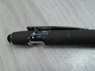 Изображение №6 | Ручка-стилус металлическая шариковая «Sway» soft-touch (серый/серебристый)