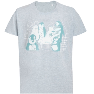 Изображение №1 | Футболка мужская приталенная Ping Win, голубой меланж, размер S