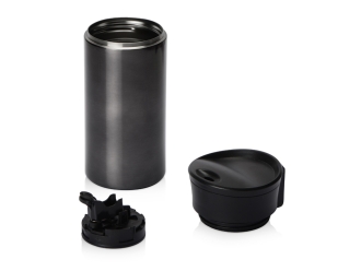 Изображение №4 | Вакуумная герметичная термокружка «Upgrade» (темно-серый/черный)