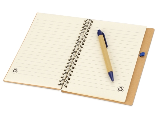 Изображение №3 | Блокнот «Priestly» с ручкой (натуральный/темно-синий)