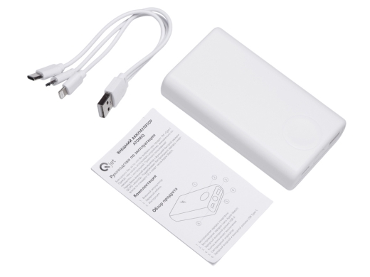 Изображение №6 | Внешний беспроводной аккумулятор 2-в-1 с функцией зарядки Apple Watch, QC/PD «AtomIQ», 10000 мАч (белый)