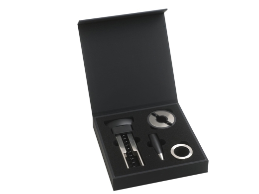 Изображение №5 | Подарочный набор аксессуаров для вина «Distinct» (черный/серебристый)