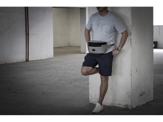 Изображение №17 | Рюкзак-трансформер 2-в-1 «Athletica» водостойкий с поясной сумкой из переработанного пластика (серый)