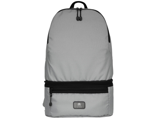 Изображение №8 | Рюкзак-трансформер 2-в-1 «Athletica» водостойкий с поясной сумкой из переработанного пластика (серый)