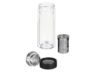 Изображение №2 | Стеклянная термобутылка «Glassir», 500мл (черный/прозрачный)