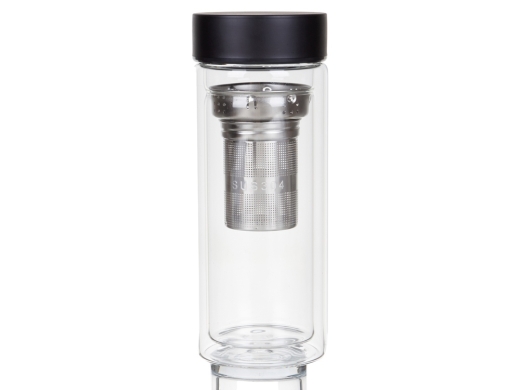 Изображение №3 | Стеклянная термобутылка «Glassir», 500мл (черный/прозрачный)