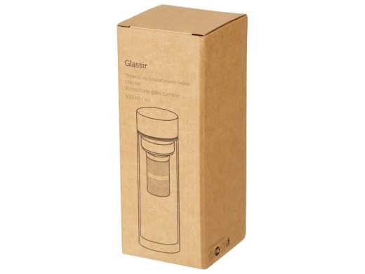 Изображение №8 | Стеклянная термобутылка «Glassir», 500мл (черный/прозрачный)