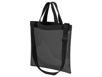 Изображение №1 | Сумка «Frank» из прозрачного пластика с регулирующейся лямкой (черный)