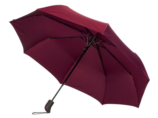 Изображение №2 | Зонт-полуавтомат складной «Roof» с куполом из переработанного пластика (красный бургунди)