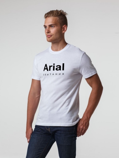 Изображение №1 | Футболка Arial обитания, белая, размер S