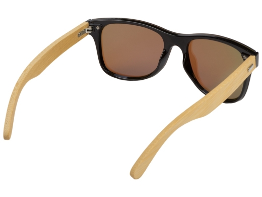 Изображение №2 | Очки солнцезащитные из бамбука с зеркальными линзами «Rockwood Motion» (синий/натуральный)