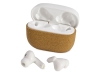 Изображение №1 | Наушники беспроводные TWS «Socorro» из пробки и переработанного пластика (белый)