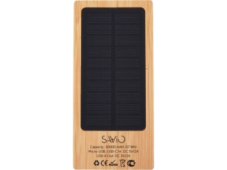 Изображение №3 | Внешний аккумулятор с подсветкой лого и солнечной панелью «Reedia S1», 10000 mAh (черный/натуральный)