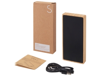 Изображение №7 | Внешний аккумулятор с подсветкой лого и солнечной панелью «Reedia S1», 10000 mAh (черный/натуральный)