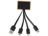 Изображение №2 | Кабель 3-в-1 с подсветкой лого «Reedia S6» (черный/натуральный)
