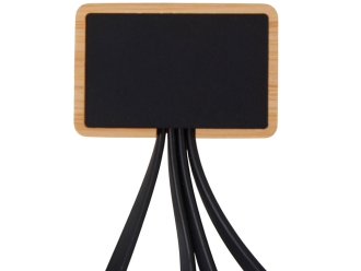 Изображение №4 | Кабель 3-в-1 с подсветкой лого «Reedia S6» (черный/натуральный)