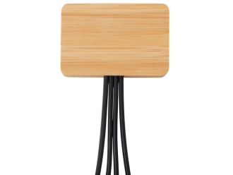 Изображение №5 | Кабель 3-в-1 с подсветкой лого «Reedia S6» (черный/натуральный)