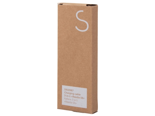 Изображение №8 | Кабель 3-в-1 с подсветкой лого «Reedia S6» (черный/натуральный)