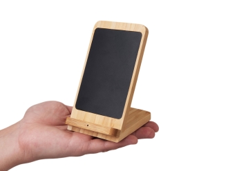 Изображение №7 | Беспроводное зарядное устройство 2-в-1 с подсветкой лого «Reedia S4», 15 Вт (черный/натуральный)