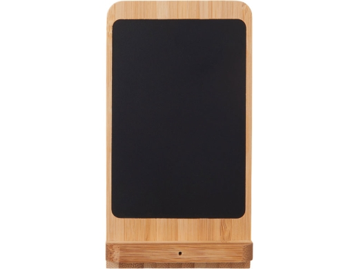 Изображение №2 | Беспроводное зарядное устройство 2-в-1 с подсветкой лого «Reedia S4», 15 Вт (черный/натуральный)