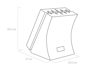Изображение №5 | Набор из 5 кухонных ножей и блока для ножей с ножеточкой «DANA» (стальной, черный, бежевый)