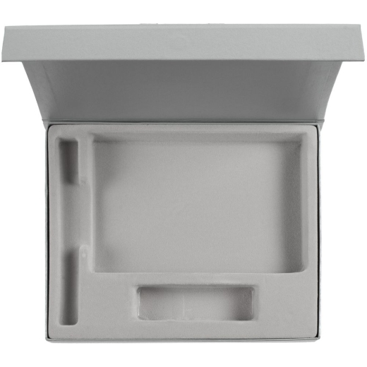 Изображение №3 | Коробка Doc под блокнот, аккумулятор и ручку, серебристая