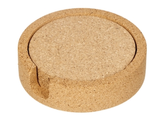 Изображение №2 | Набор костеров из пробки на подставке «Krock» (коричневый)