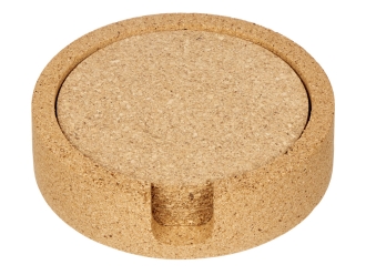 Изображение №3 | Набор костеров из пробки на подставке «Krock» (коричневый)