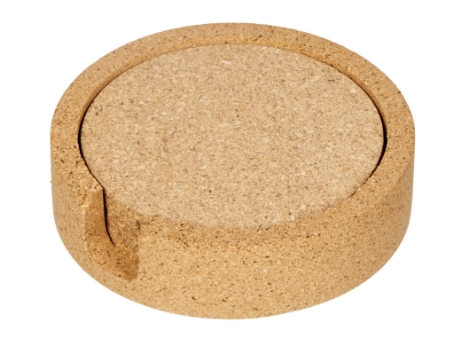 Изображение №2 | Набор костеров из пробки на подставке «Krock» (коричневый)