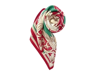 Изображение №2 | Платок «Гранд» (зеленый, красный)