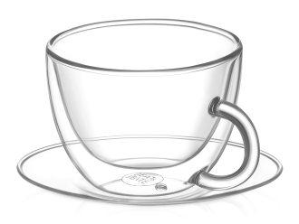 Изображение №1 | Чайная пара с двойными стенками «Rio» (прозрачный)