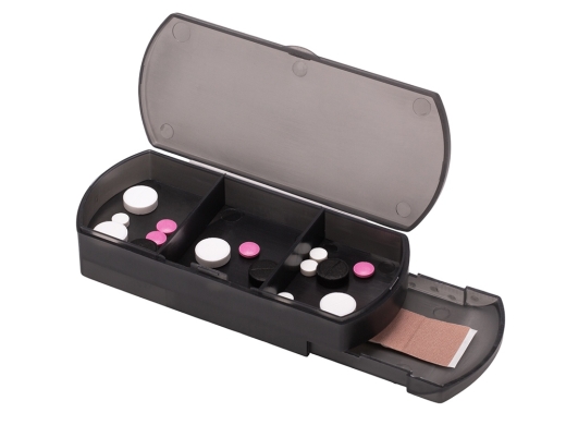 Изображение №2 | Таблетница с отделением для пластырей «Treat» (темно-серый)