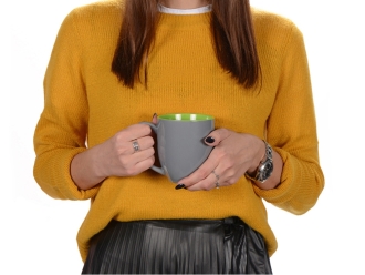 Изображение №2 | Кружка «Gracy» (серый/зеленое яблоко)