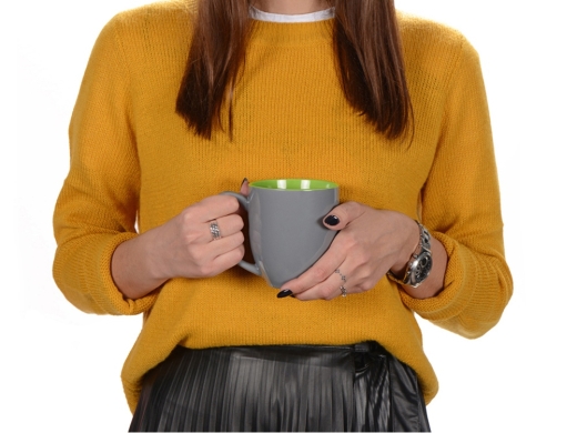 Изображение №2 | Кружка «Gracy» (серый/зеленое яблоко)