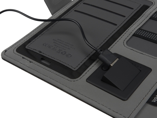 Изображение №7 | Органайзер с беспроводной зарядкой «Powernote», 5000 mAh (светло-серый)