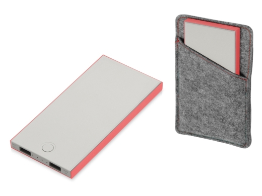 Изображение №1 | Внешний аккумулятор «NEO NS100R», 10000mAh (серый/красный)