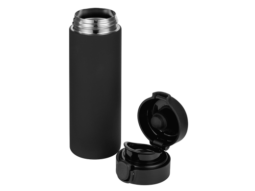Изображение №2 | Вакуумная термокружка c кнопкой «Guard», soft-touch, 400 мл (черный)