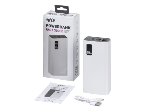 Изображение №8 | Портативный внешний аккумулятор «FAST», 30000 mAh (белый)