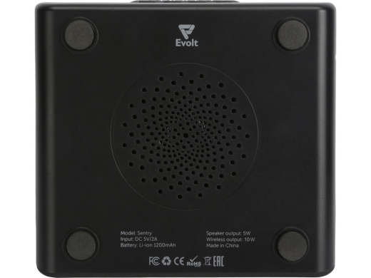 Изображение №9 | Беспроводная колонка с часами и функцией беспроводной зарядки «Sentry» (черный)