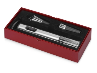 Изображение №9 | Набор аксессуаров для вина с электрическим штопором «Sicilia» (черный, серебристый, прозрачный)