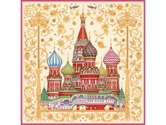 Изображение №1 | Платок «Собор Василия Блаженного» (разноцветный)