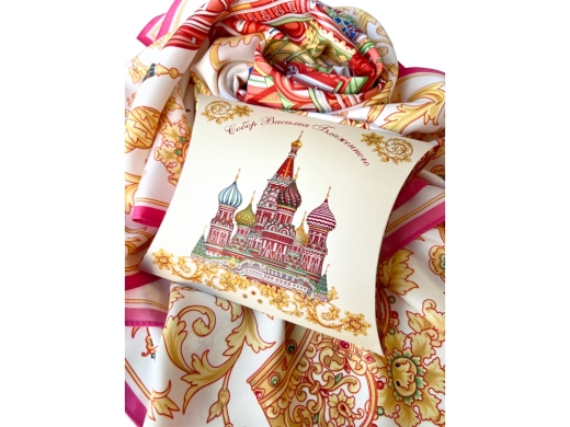 Изображение №6 | Платок «Собор Василия Блаженного» (разноцветный)
