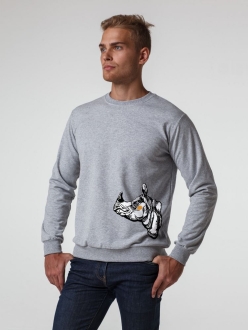 Изображение №1 | Толстовка NosoRock, серый меланж, размер S