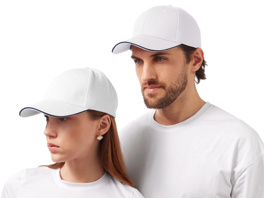 Изображение №1 | Бейсболка «Cancun» (белый, темно-синий)