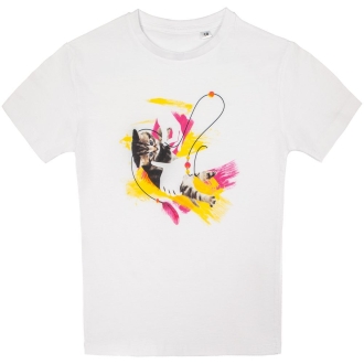 Изображение №1 | Футболка детская «Обними кота», белая, на рост 106-116 см (6 лет)