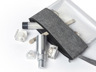 Изображение №2 | Прозрачная косметичка «Leony» из ПВХ и ткани (прозрачный/темно-серый)