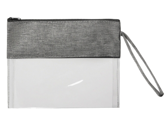 Изображение №3 | Прозрачная косметичка «Leony» из ПВХ и ткани (прозрачный/темно-серый)