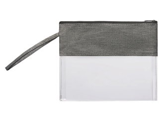 Изображение №4 | Прозрачная косметичка «Leony» из ПВХ и ткани (прозрачный/темно-серый)