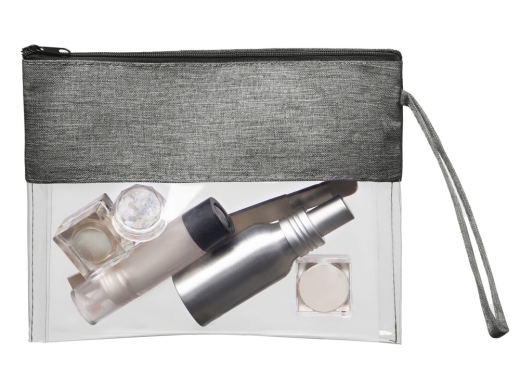 Изображение №1 | Прозрачная косметичка «Leony» из ПВХ и ткани (прозрачный/темно-серый)