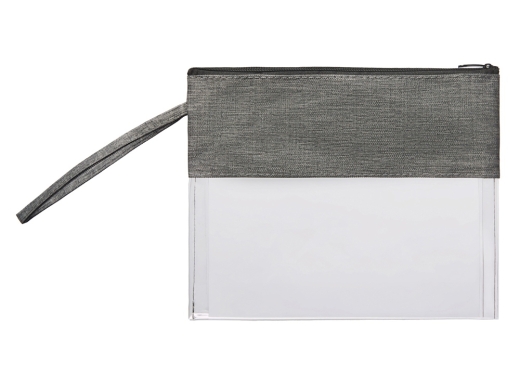 Изображение №4 | Прозрачная косметичка «Leony» из ПВХ и ткани (прозрачный/темно-серый)